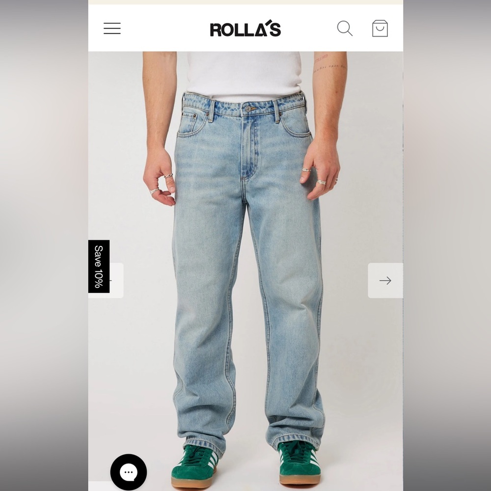 NWT ROLLA'S Blue EZY straight loose fit